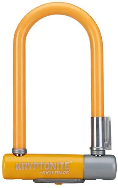 Bygellås Kryptonite Kryptolok 2 Mini 7 orange med Flexframe fäste SSF-Godkänt 8.2 x 17.8 cm