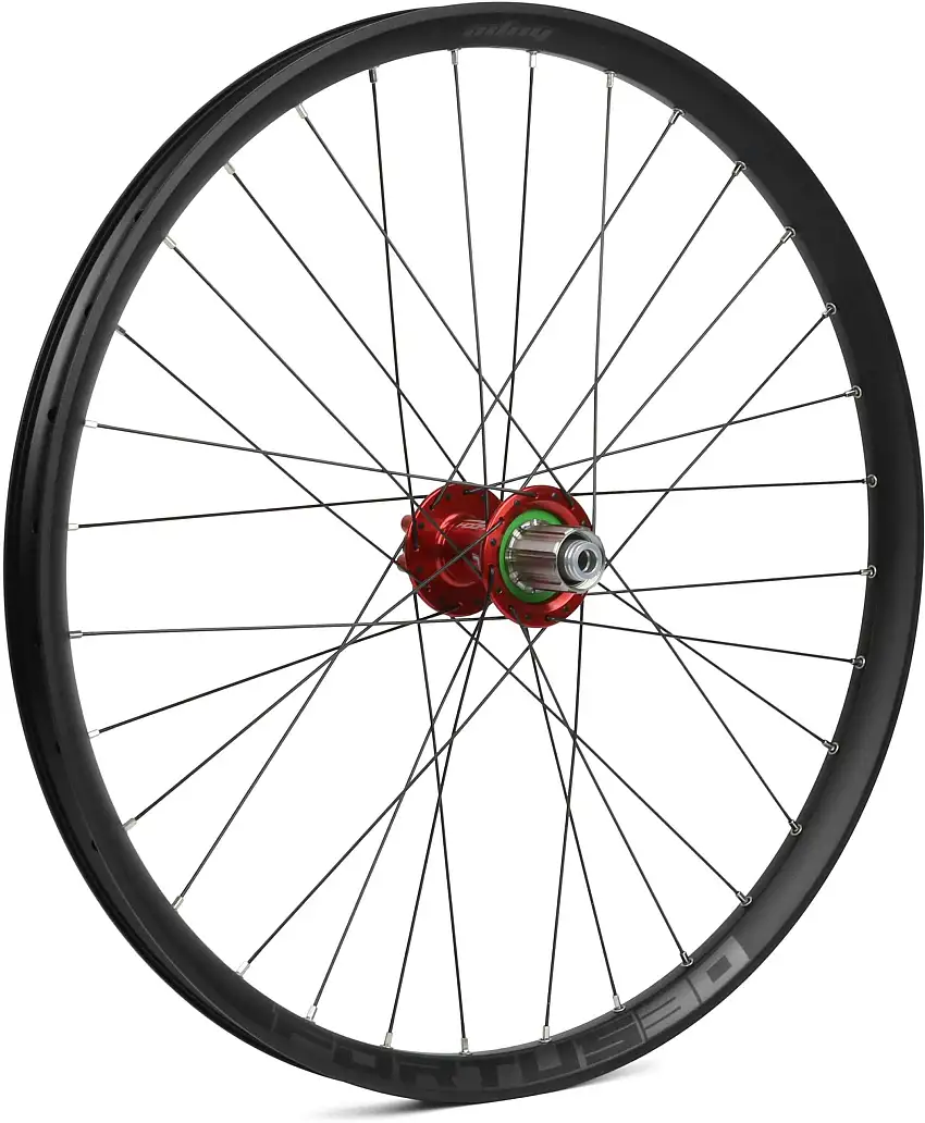 Bakhjul Hope Fortus 30 Pro 4 26" IS Shimano/SRAM stål röd