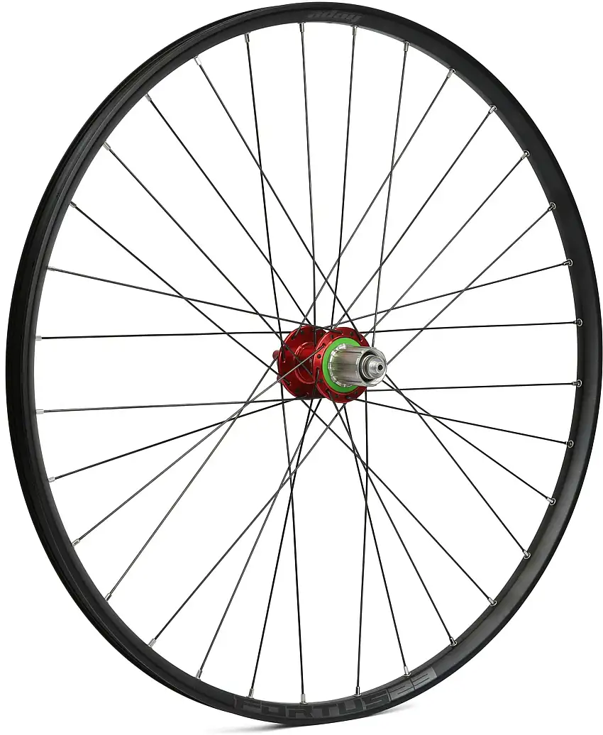 Bakhjul Hope Fortus 23 Pro 4 Boost 27.5" IS 148 mm Shimano/SRAM aluminium röd