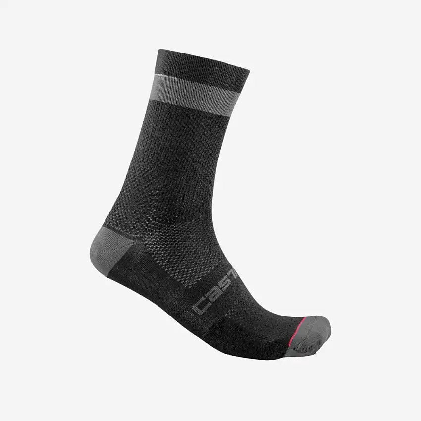 Castelli Alpha 18 cykelstrumpor svart/mörkgrå