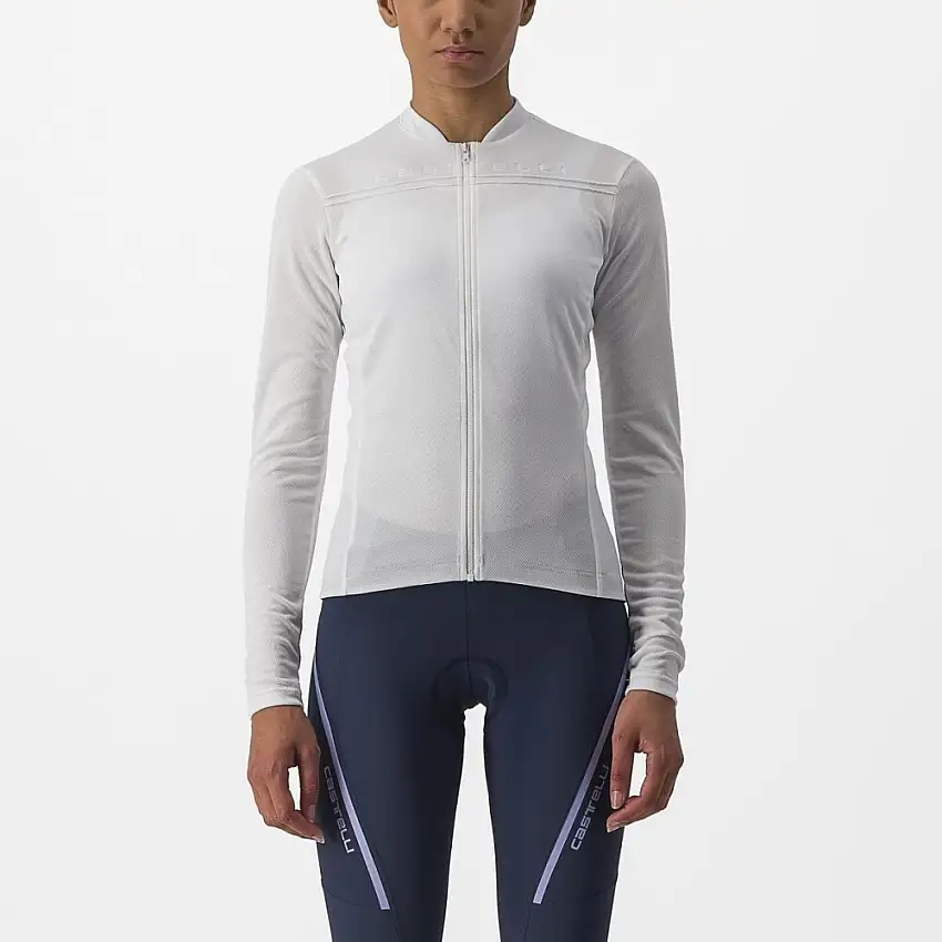 Castelli Anima 4 Långärmad Cykeltröja, Vit