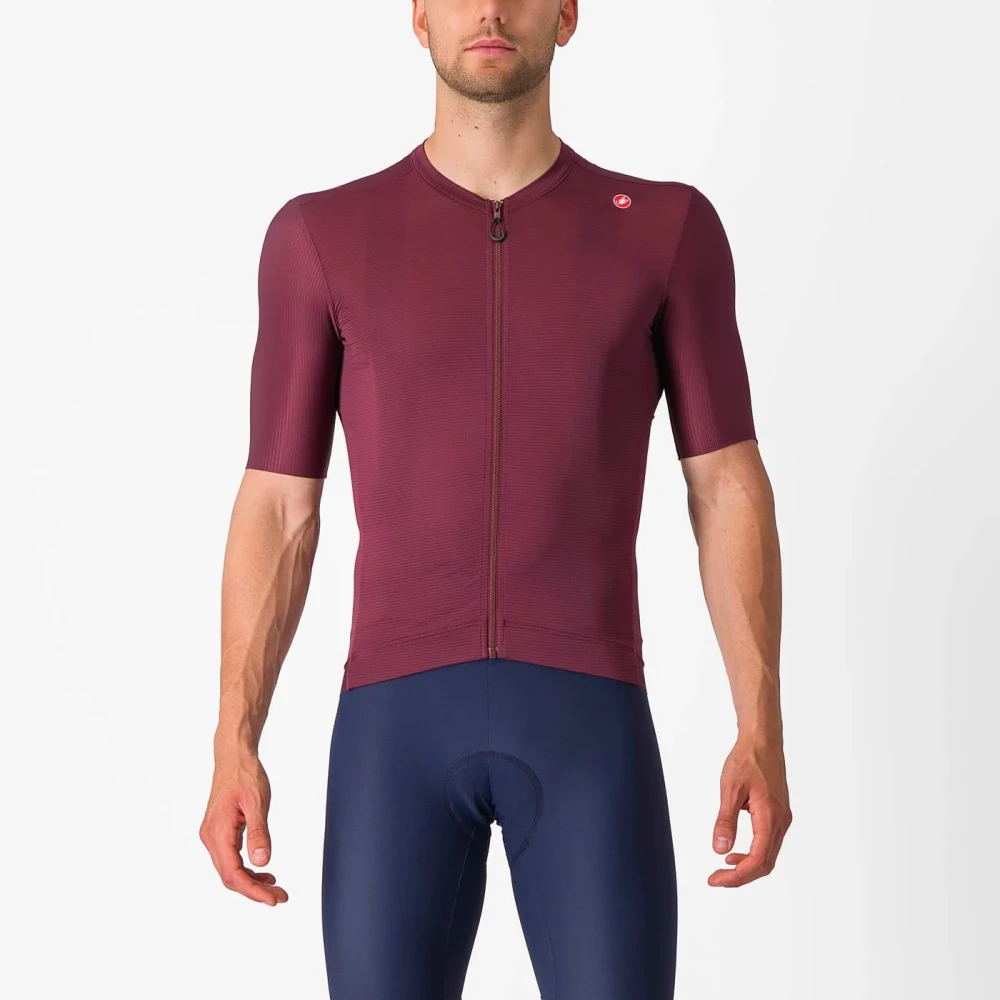 Castelli Espresso Cykeltröja, Deep Bordeaux/Silver Moon