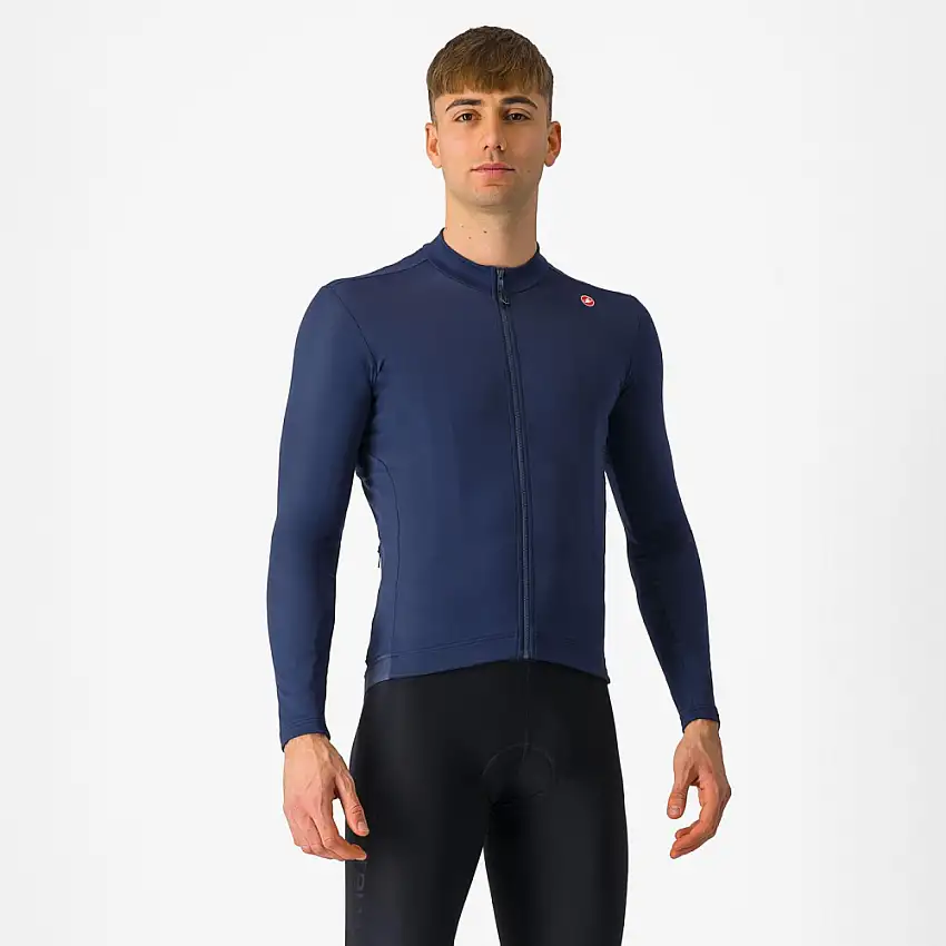 Castelli Espresso Thermal cykeltröja Belgian Blue herr