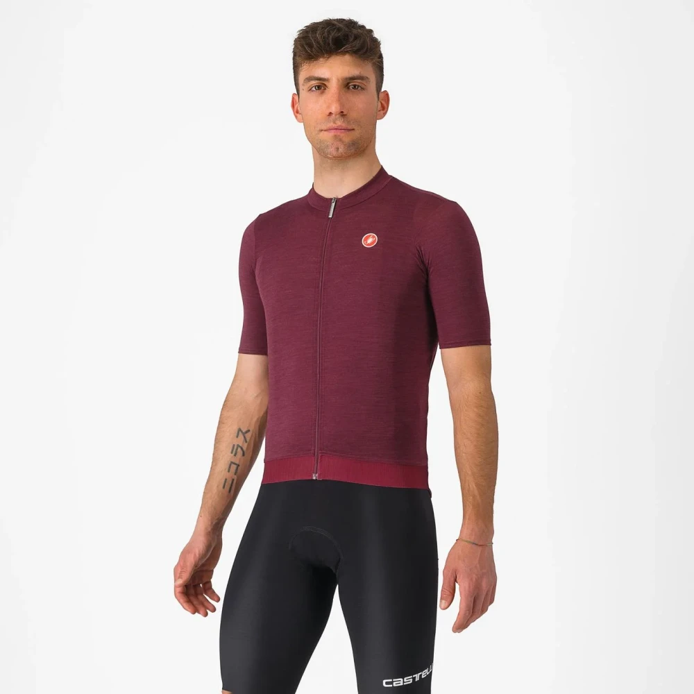 Castelli Essenza kortärmad cykeltröja Bordeaux herr