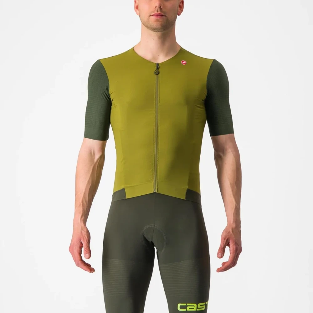 Castelli Premio Black kortärmad cykeltröja herr Avocado Green