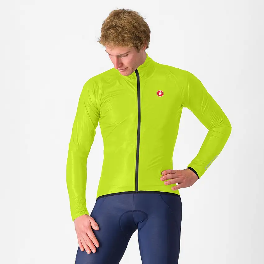 Castelli Squall Shell vattentät cykeljacka lime/svart herr
