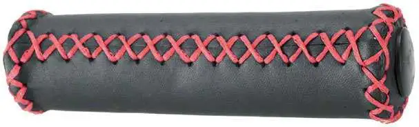 Handtag Dimension Handstithced Leather 127 mm svart/röd