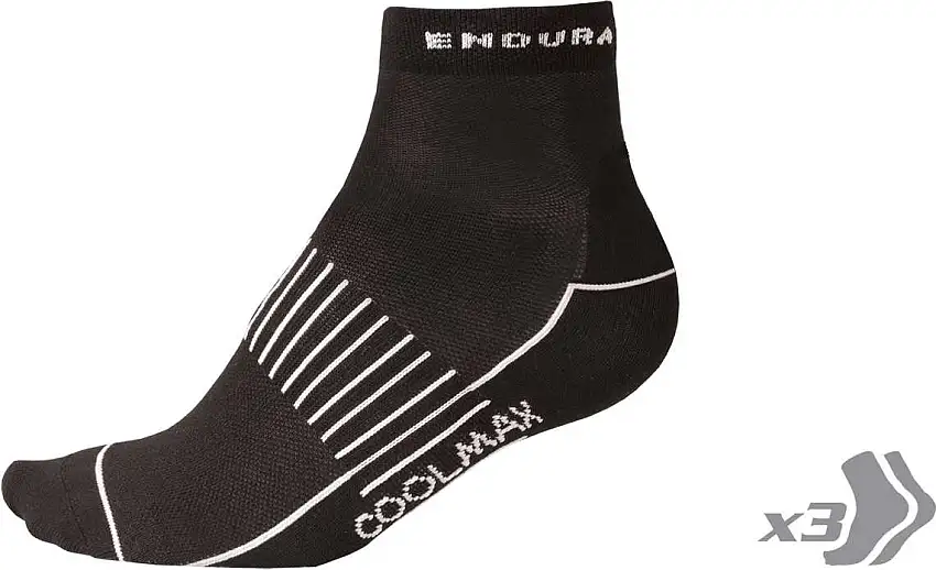 Strumpor Endura Coolmax Race II 3-pack svart one-size