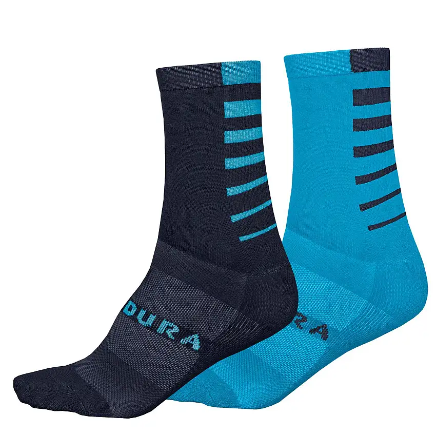 Strumpor Endura Coolmax Stripe 2-pack blå