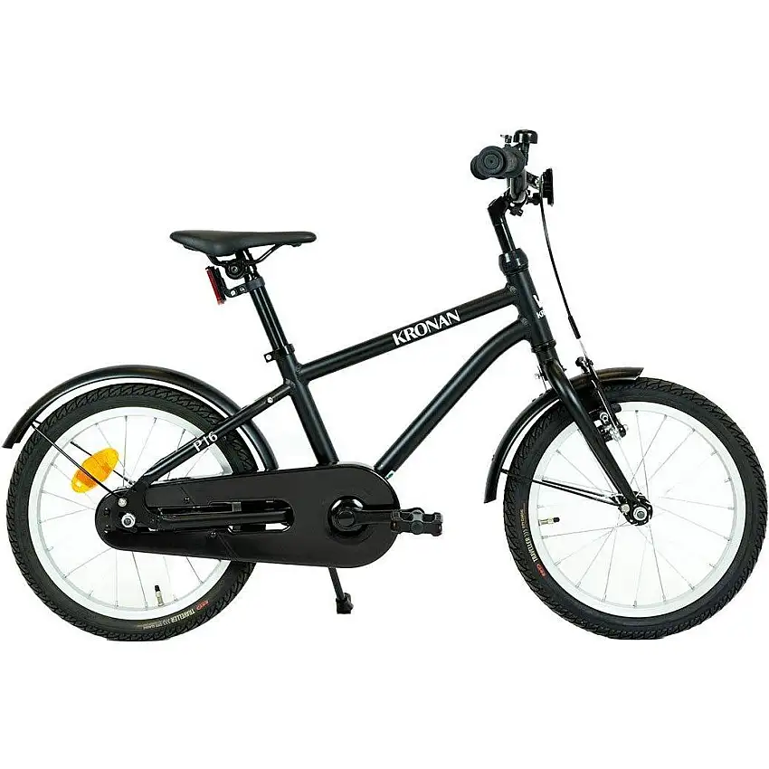 Barncykel Kronan P16 oväxlad 16" svart