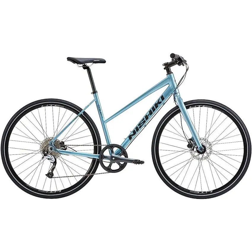 Hybridcykel Nishiki Comp Nine dam blå