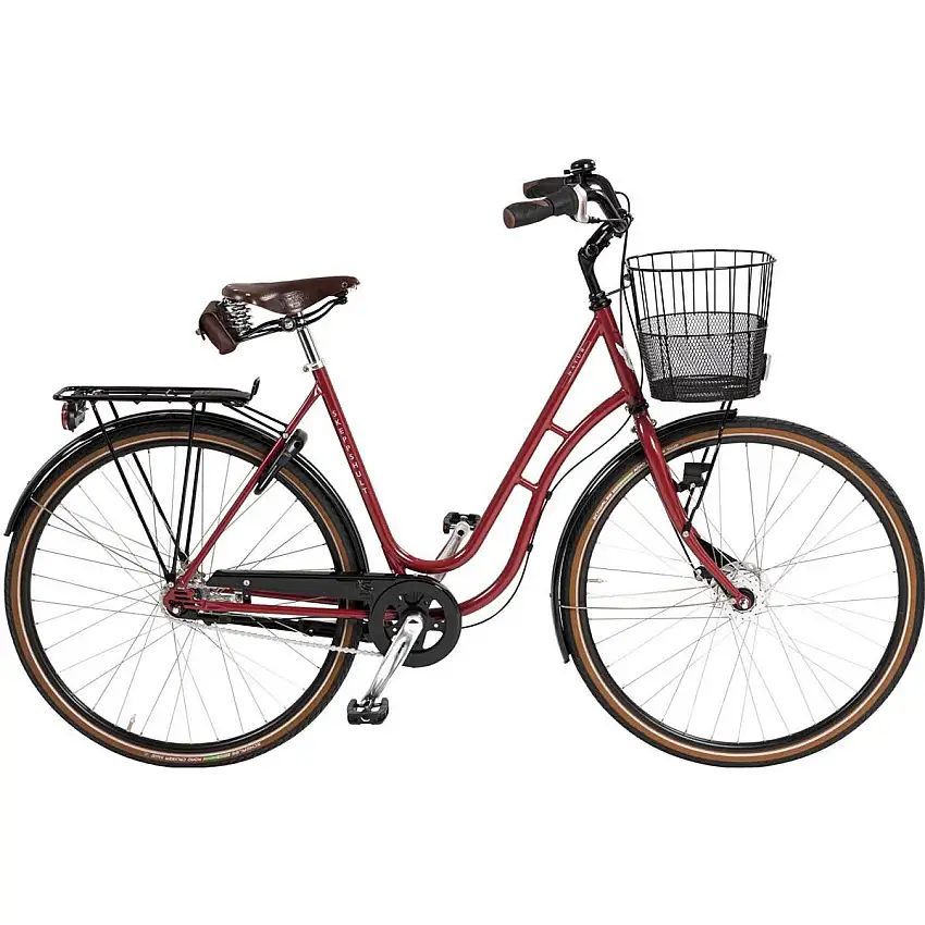 Damcykel Skeppshult Natur Premium 7-Växlad Lingon