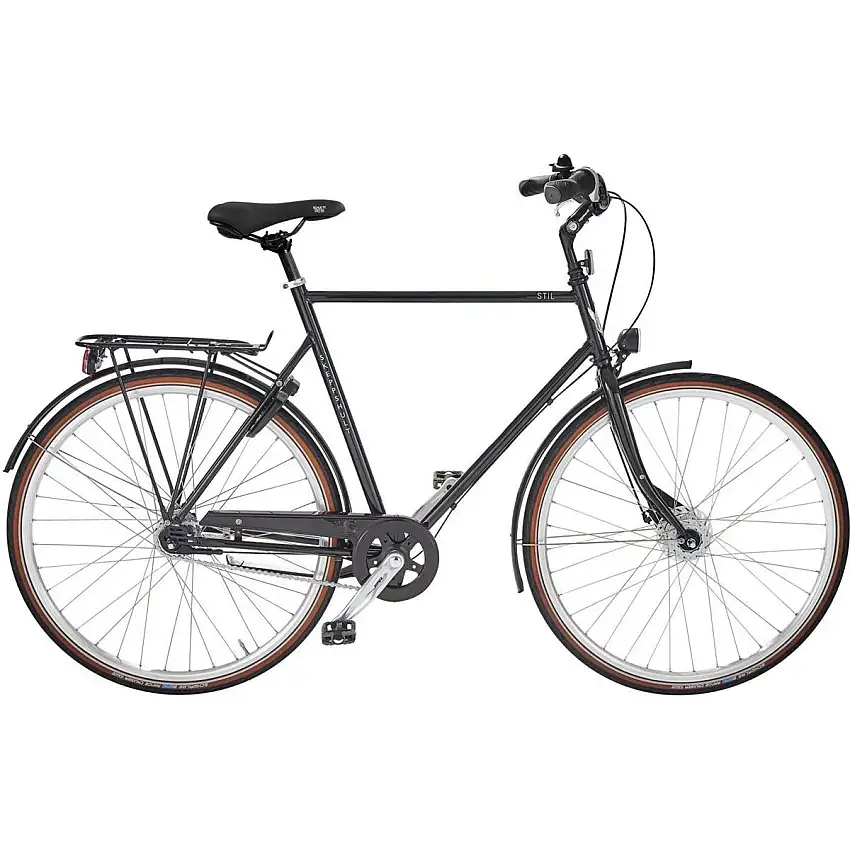 Herrcykel Skeppshult Stil Premium 7-växlar Spegelsvart