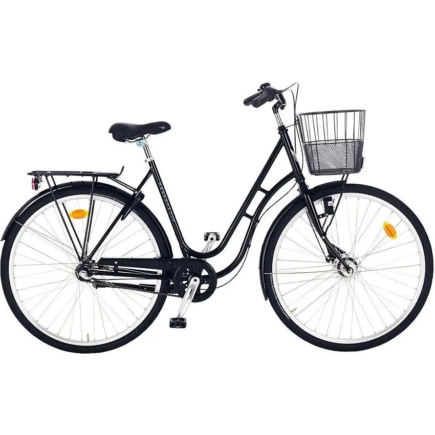 Damcykel Skeppshult Original 3-Växlad Spegelsvart