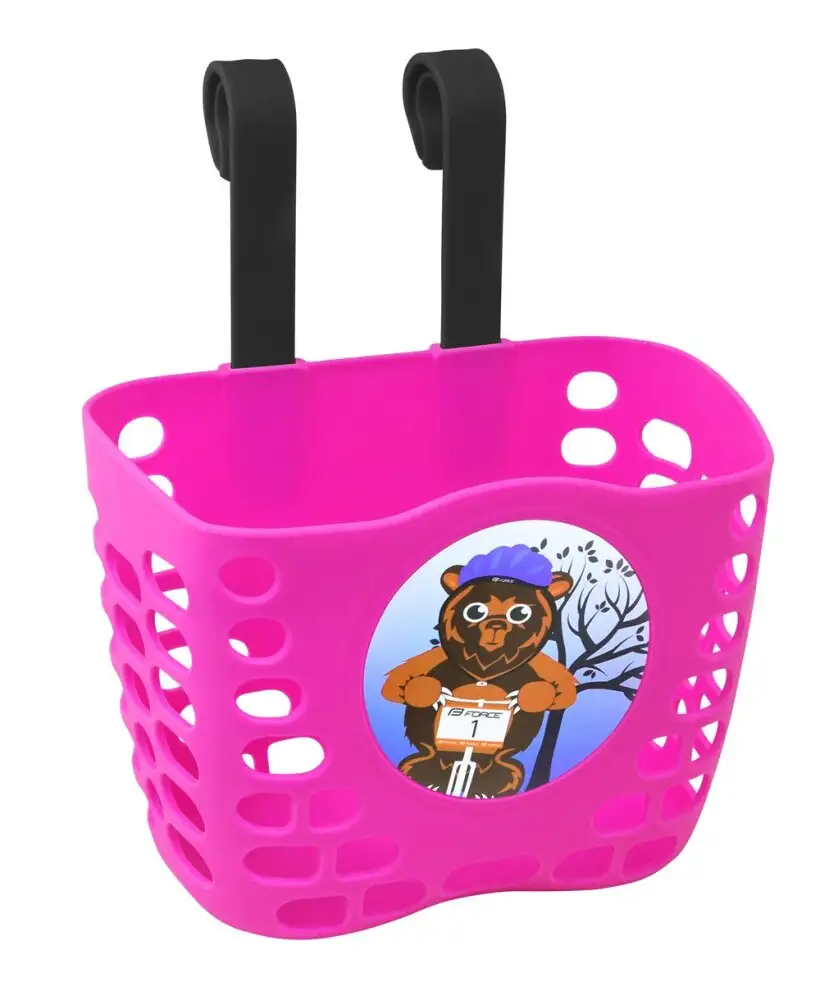 Korg till barncyklar - rosa