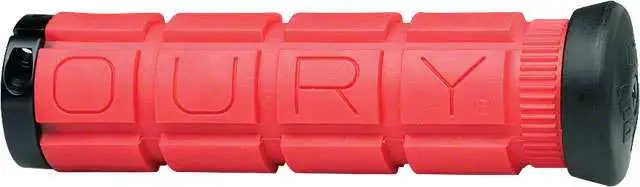 Handtag Oury Lock-On Bonus Pack 120 mm röd