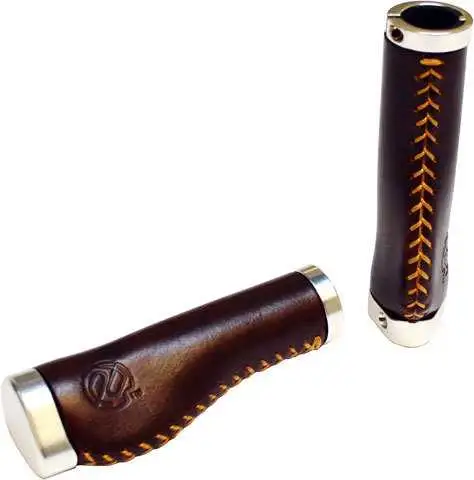 Handtag Portland Design Works Leather 130 mm Ergo brun/silver