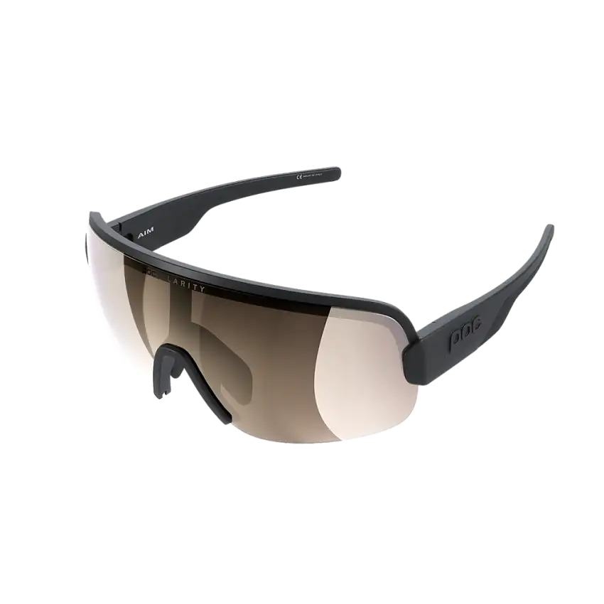 POC Aim Cykelglasögon, Uranium Black Clarity Trail Silver Mirror