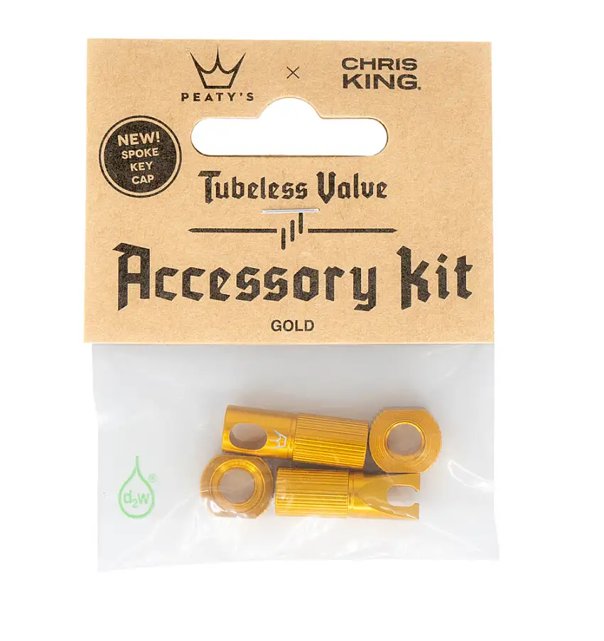 Peatys x ChrisKing Tubeless Ventil Kit Guld