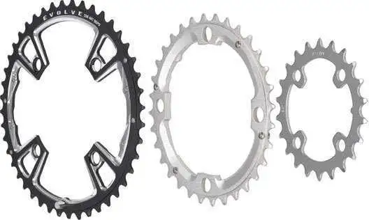 Drev Race Face Evolve Set 104/64 bcd 9 växlar 44/32/22T svart/silver