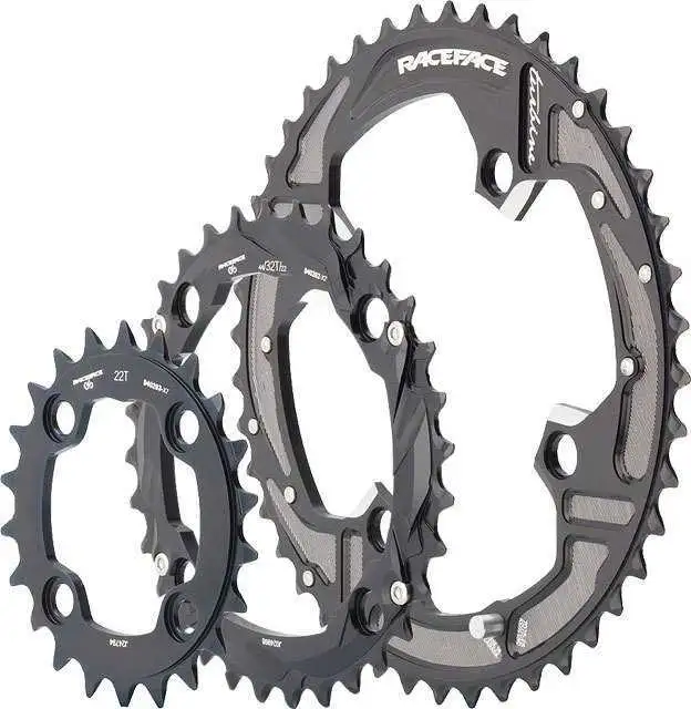 Drev Race Face Turbine Set 104/64 bcd 9 växlar 44/32/22T svart