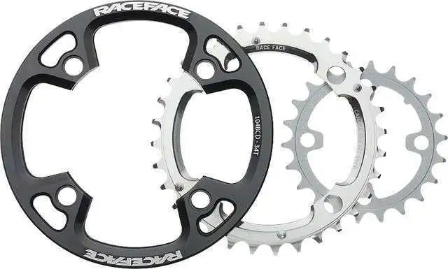 Drev Race Face Team FR Set 64/104 bcd 9 växlar 24/36T/Bashguard svart