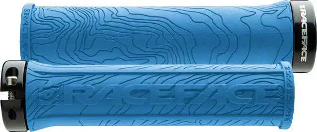 Handtag Race Face Half Nelson Lock-On 134 mm blå