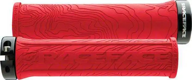 Handtag Race Face Half Nelson Lock-On 134 mm röd