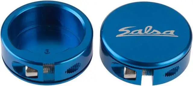 Låsringar Salsa Lock-On CLosed-End för handtag blå