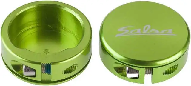 Låsringar Salsa Lock-On CLosed-End för handtag Limegrön