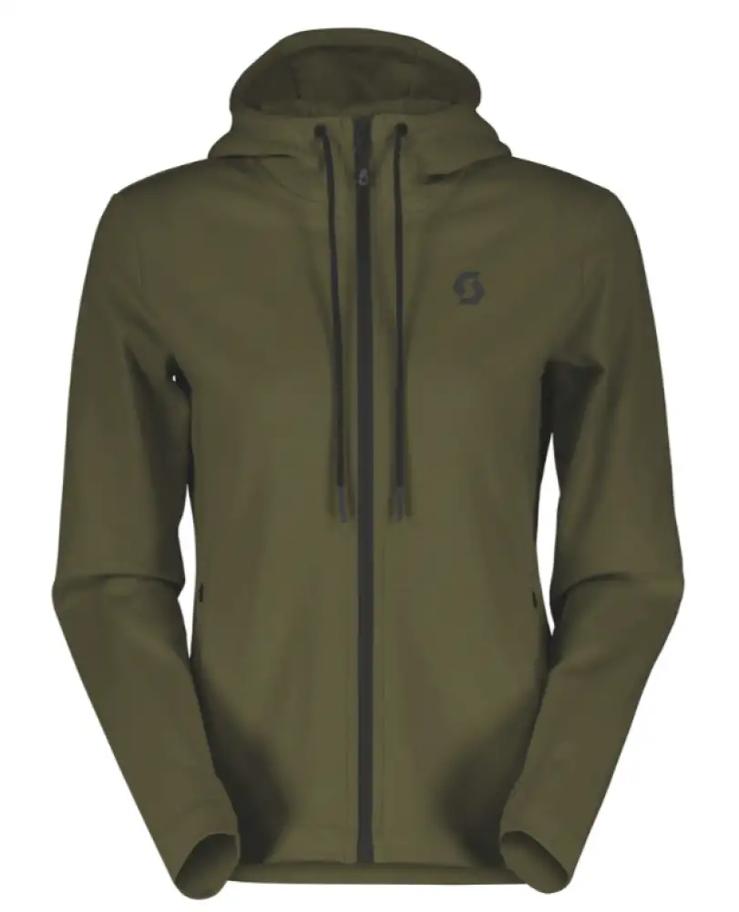 SCOTT Tech Zip Hoodie Dam, Grön