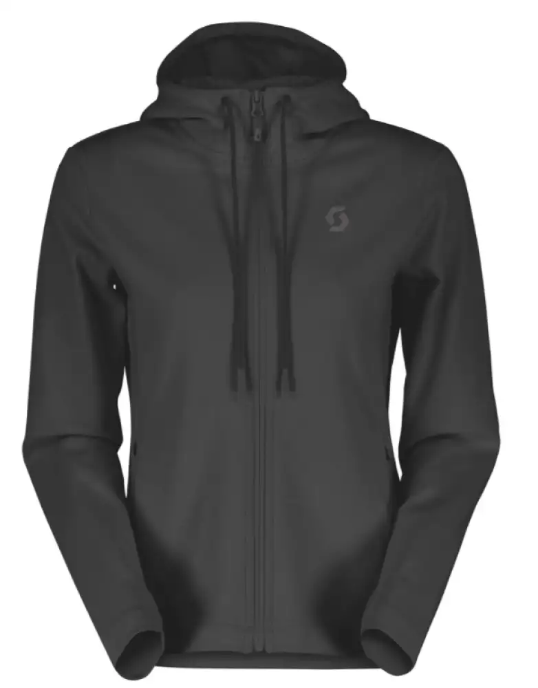 SCOTT Tech Zip Hoodie Dam, Svart