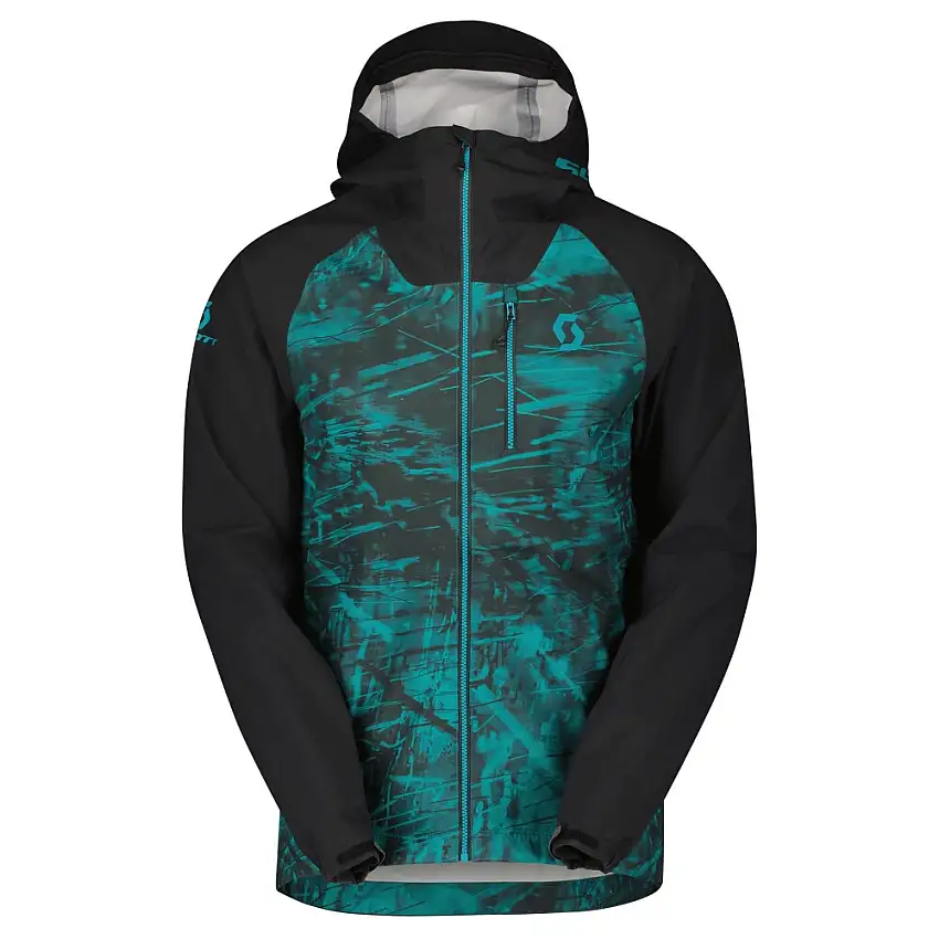 SCOTT Trail Storm Waterproof Jacka Svart/Turkos för män