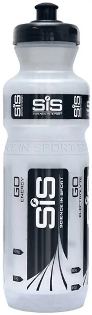 Flaska SIS Narrow Neck 800 ml klar/svart