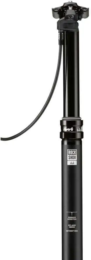 Dropper Post RockShox Reverb 125 mm justermån 31.6 x 380 mm vänsterreglage svart