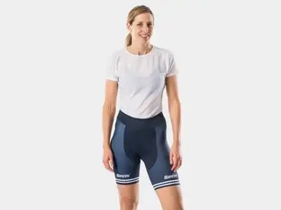 Shorts Santini Trek-Segafredo Replica Team Dam Dark Blue/Vit
