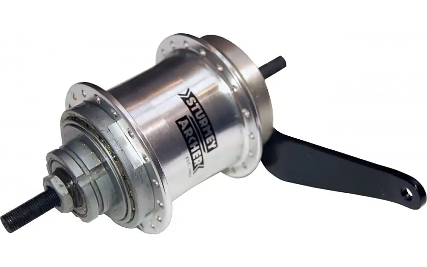 Sturmey Archer Duomatic S2C baknav fotbroms silver