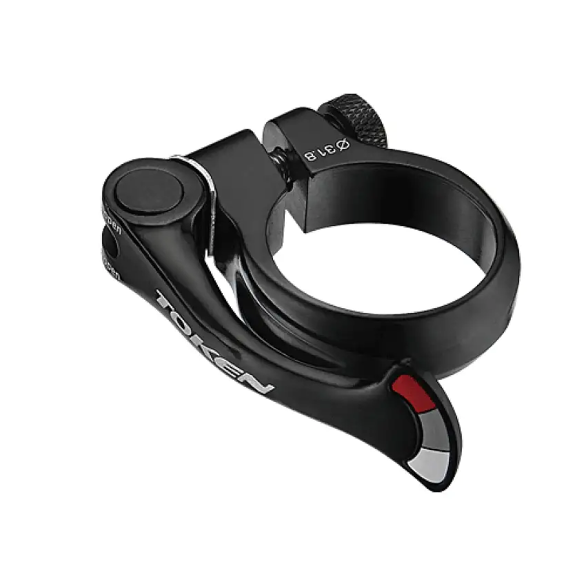 Token Sadelrörsklämma med Quick Release Ø34,9 mm Svart