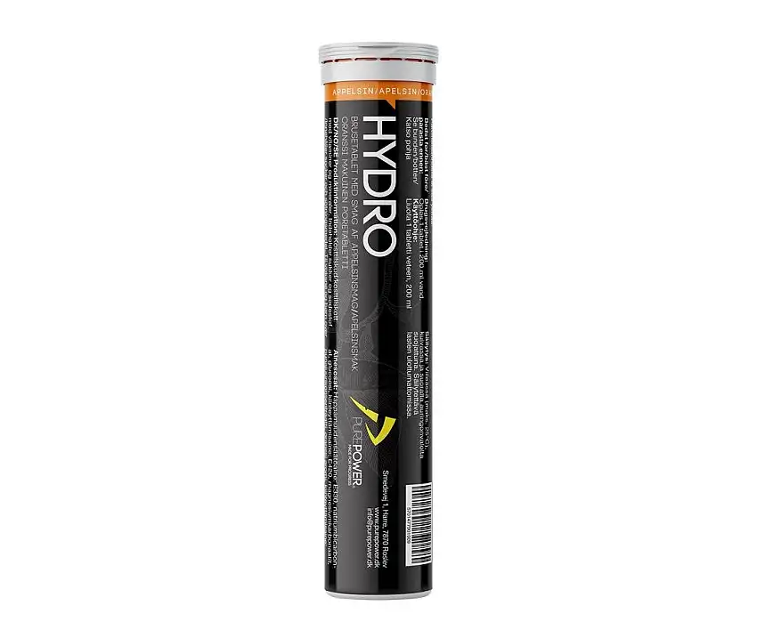 Elektrolyter Sportdryck PurePower Hydro Vätskeersättning Orange 20 tabletter