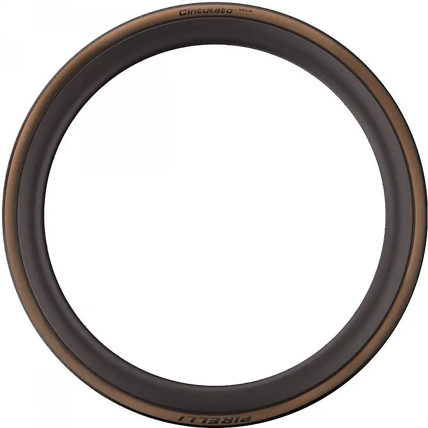 Cykeldäck Pirelli Cinturato Velo TLR Classic Armour Tech SmartNET Silica 28-622 (700 x 28C / 28 x 1.10) vikbart svart/brun