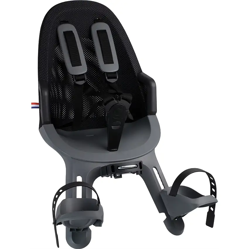 Cykelbarnstol Qibbel Air Front med Styrfäste Sparkling Silver