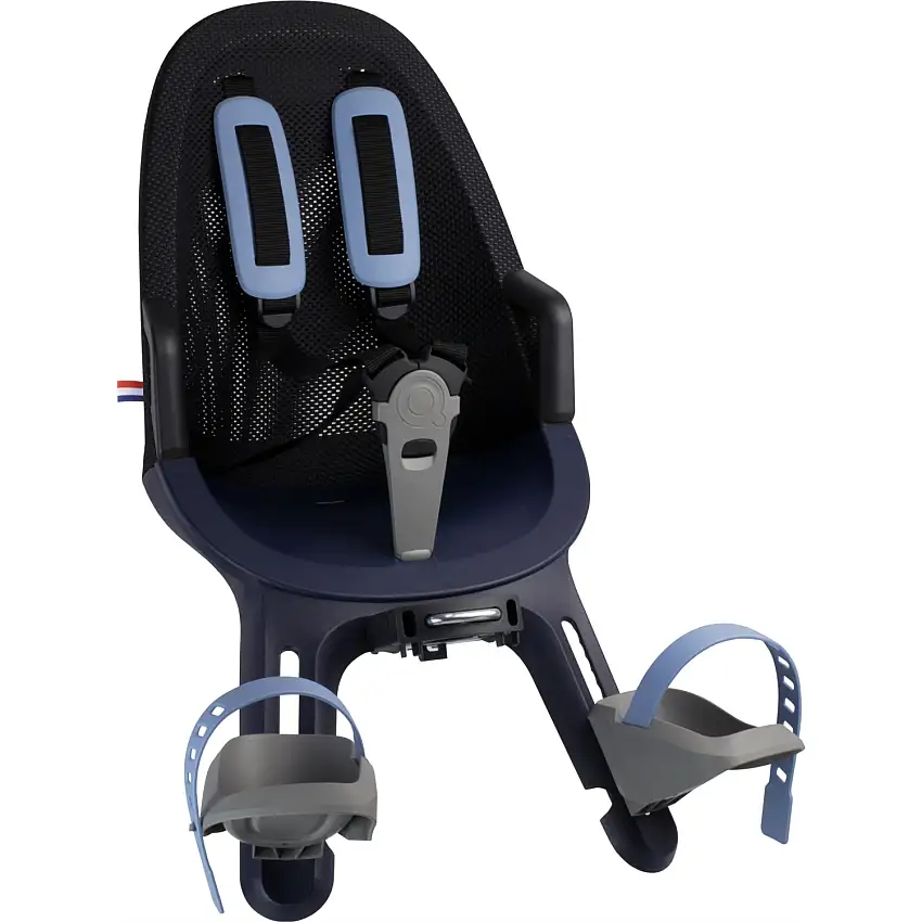 Cykelbarnstol Qibbel Air Front med Styrfäste Denim Blue