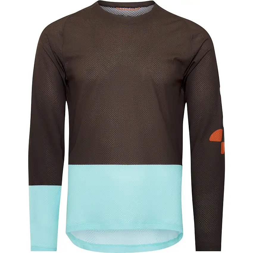 Cykeltröja POC M's Motion Air L/S Jersey Bronzite Brown/Lazurite Blue