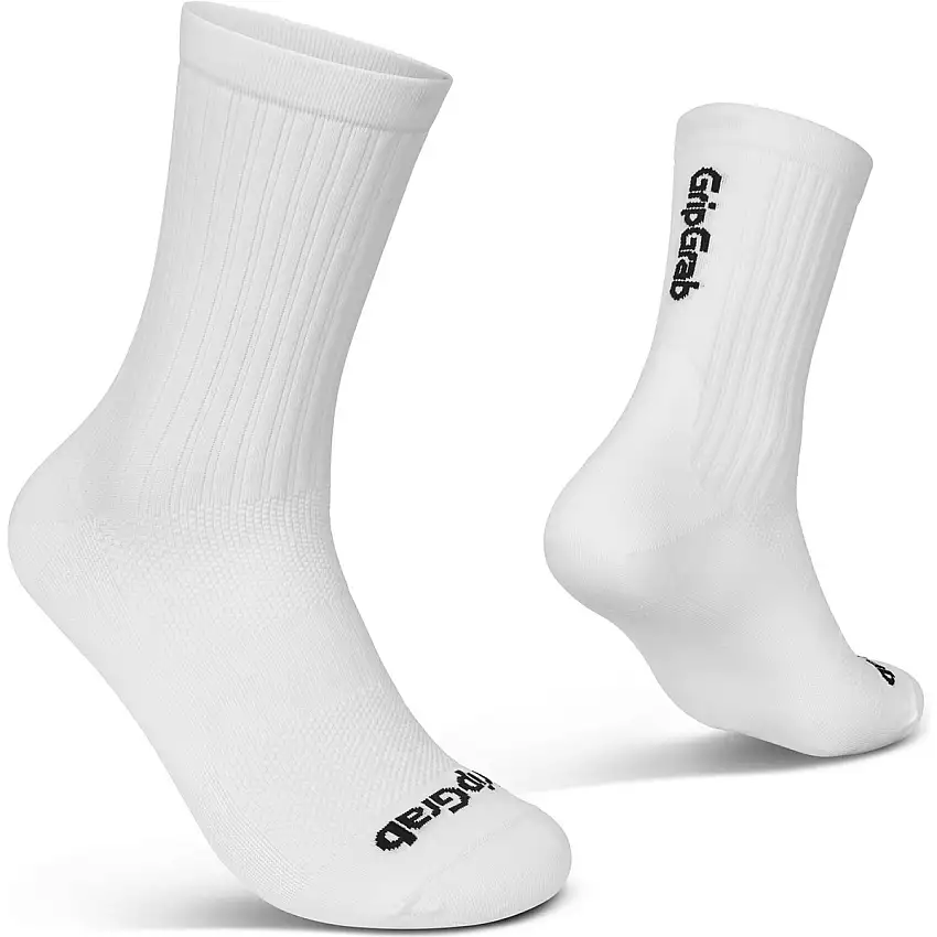 Cykelstrumpor GripGrab PACR Regular Cut Socks White
