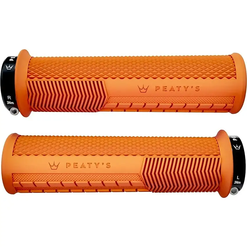 Cykelhandtag Peaty'S Monarch Knurl Thick 130 mm Orange