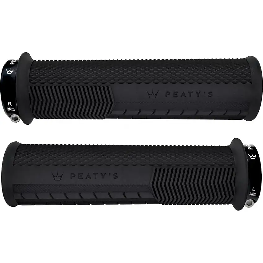 Cykelhandtag Peaty'S Monarch Knurl Thick 130 mm Svart