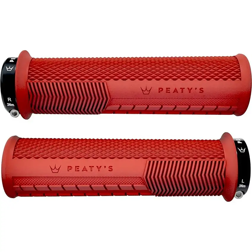 Cykelhandtag Peaty'S Monarch Knurl Thick130 mm  Röd