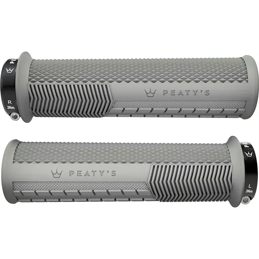 Cykelhandtag Peaty'S Monarch Knurl Thick 130 mm Grå