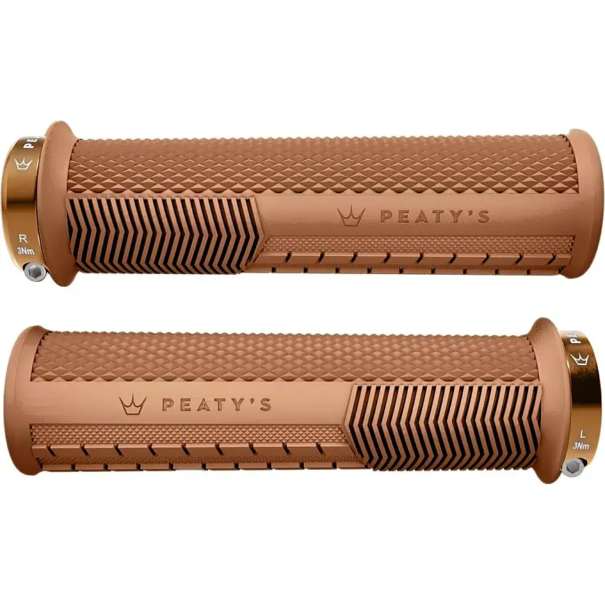 Cykelhandtag Peaty'S Monarch Knurl Thick 130 mm Brun