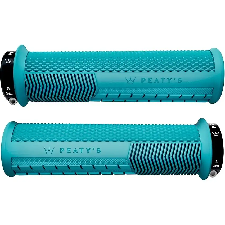 Cykelhandtag Peaty'S Monarch Knurl Thick 130 mm Turkos